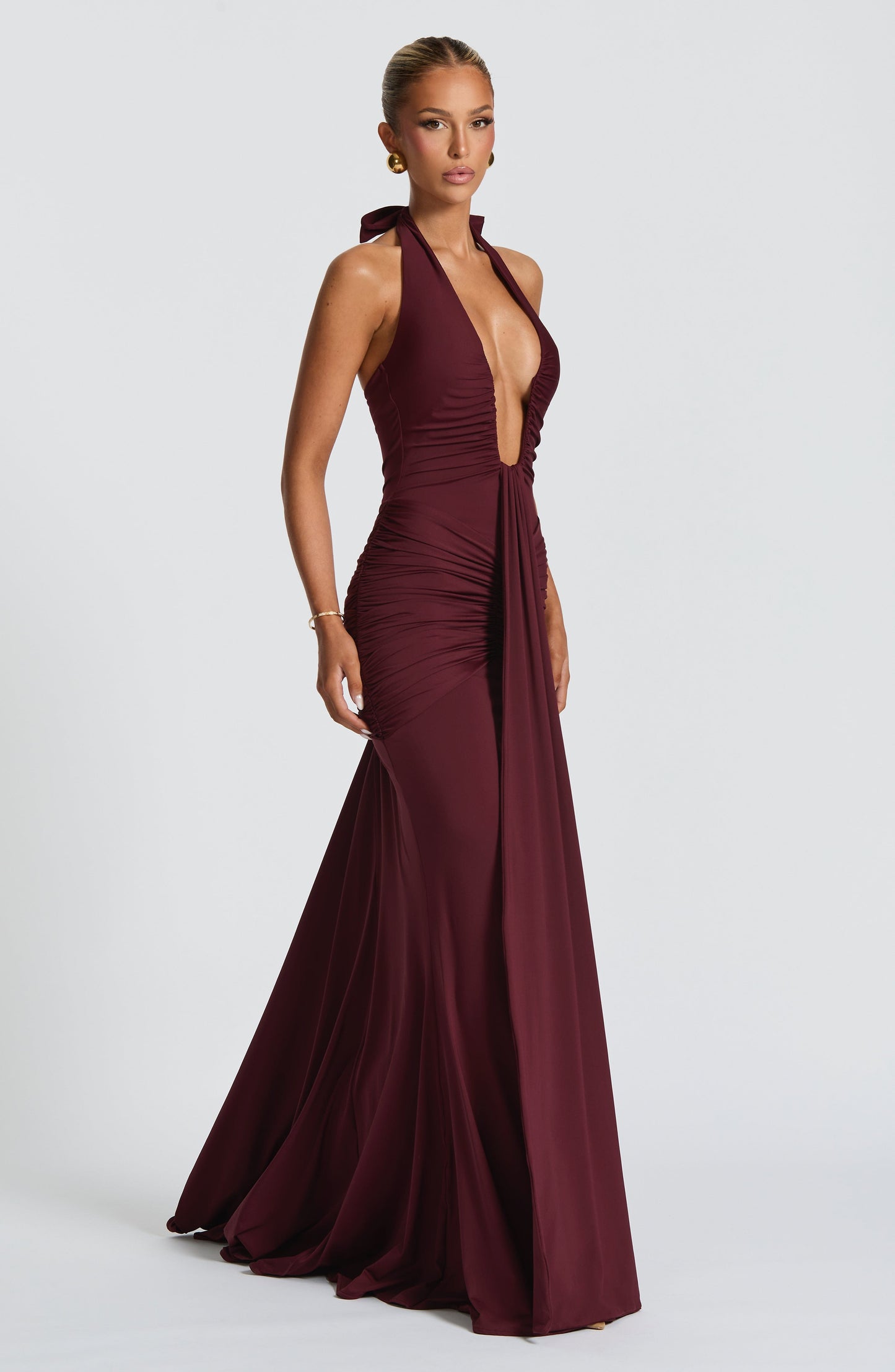 Zaria - Draped Jersey Maxi Dress