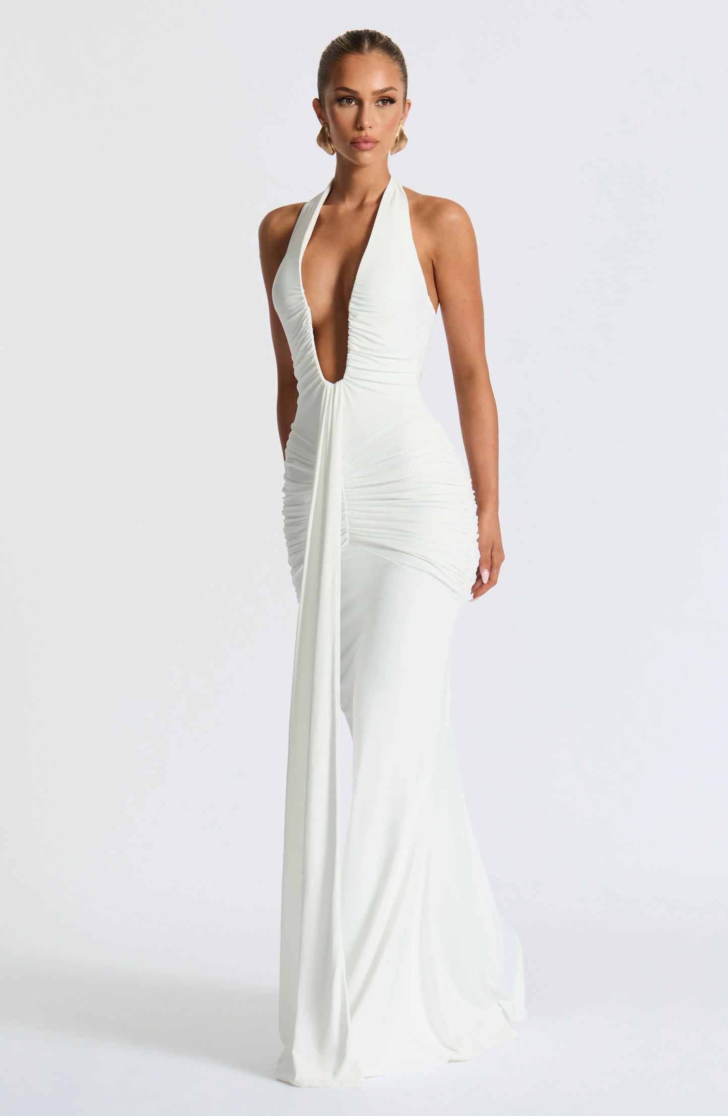 Zaria - Draped Jersey Maxi Dress