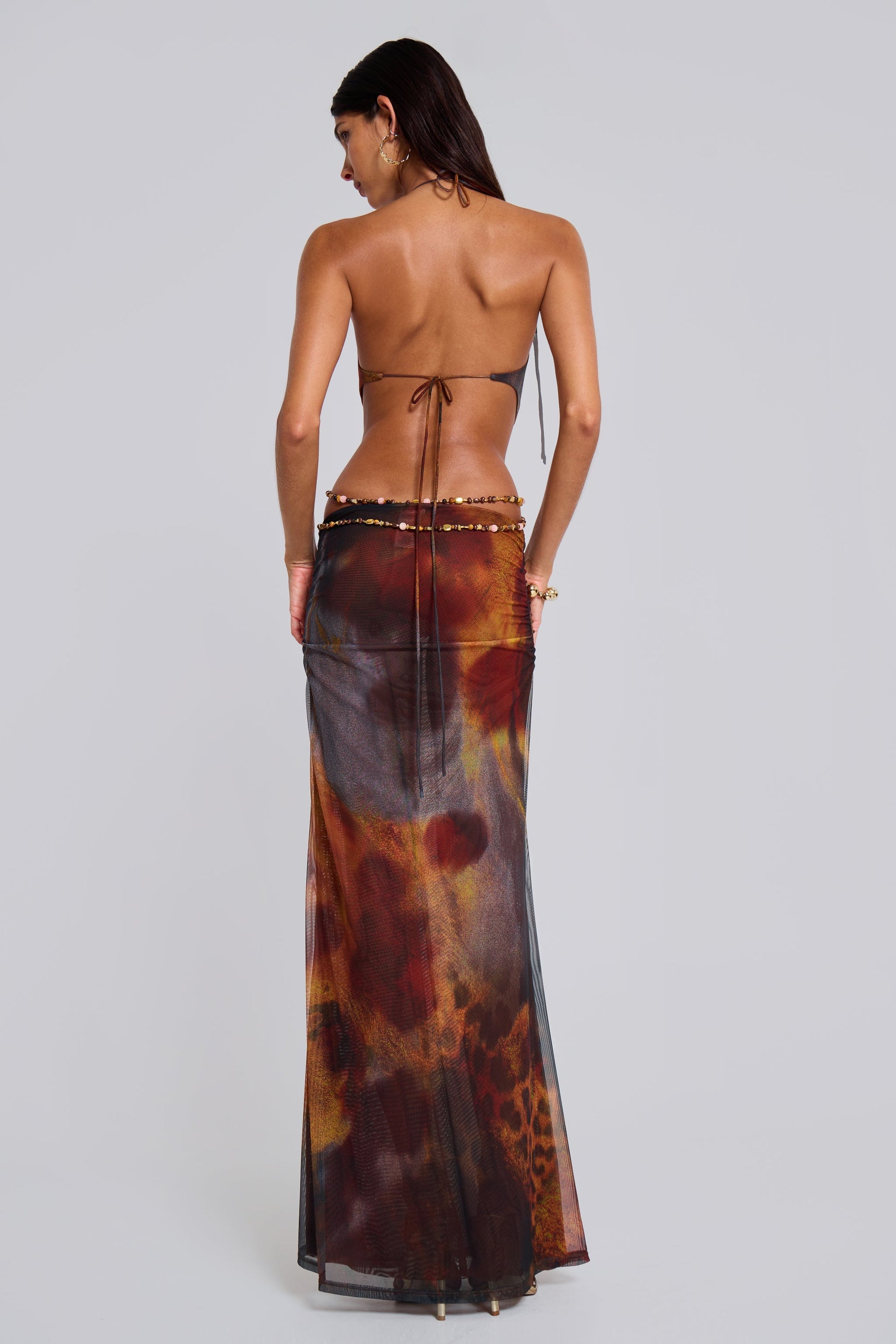 Tiana Jungle Maxi Dress in Whiskey