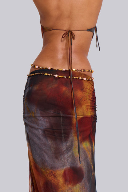 Tiana Jungle Maxi Dress in Whiskey