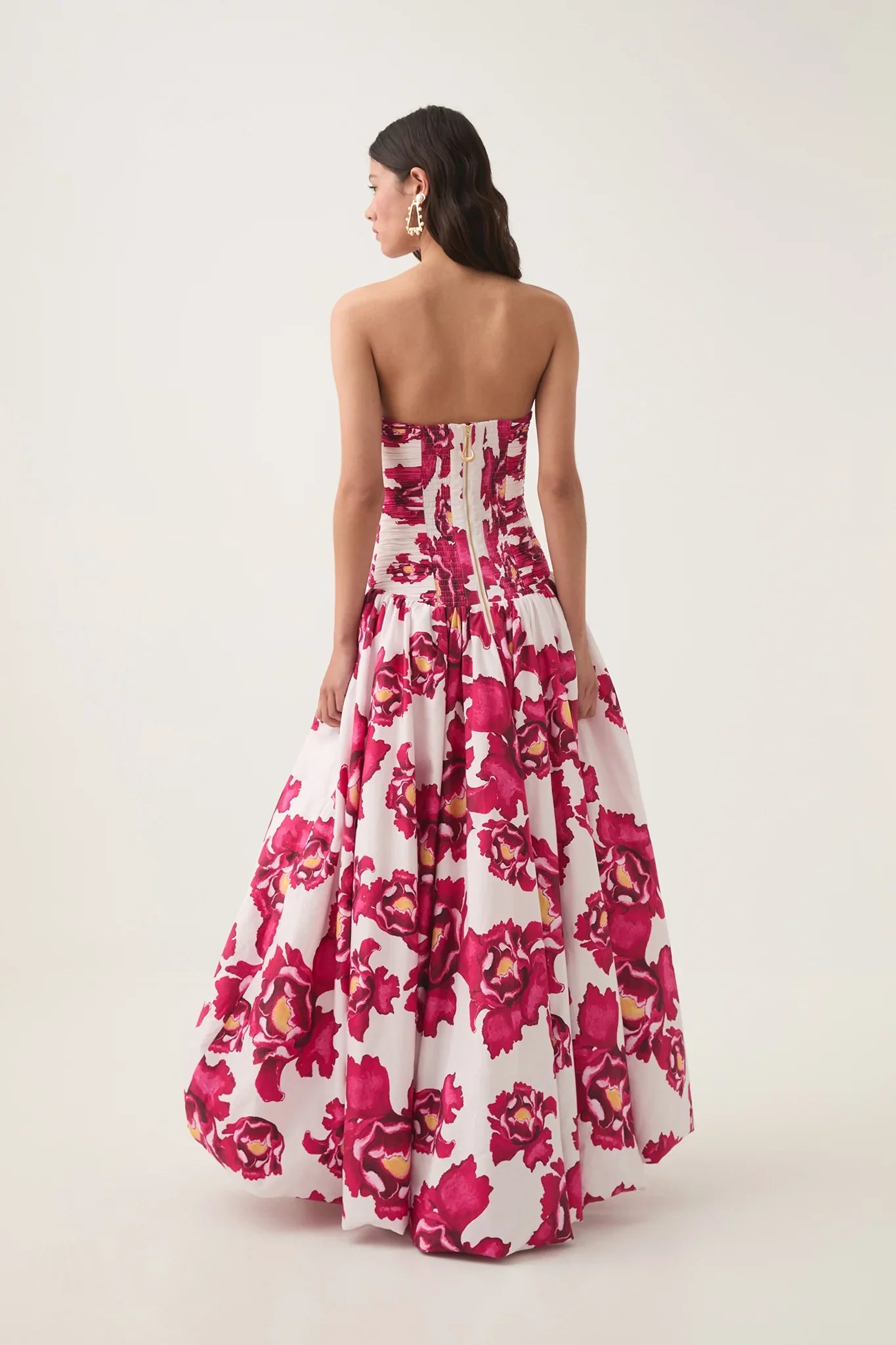 Amaya - Strapless Bubble Hem Gown