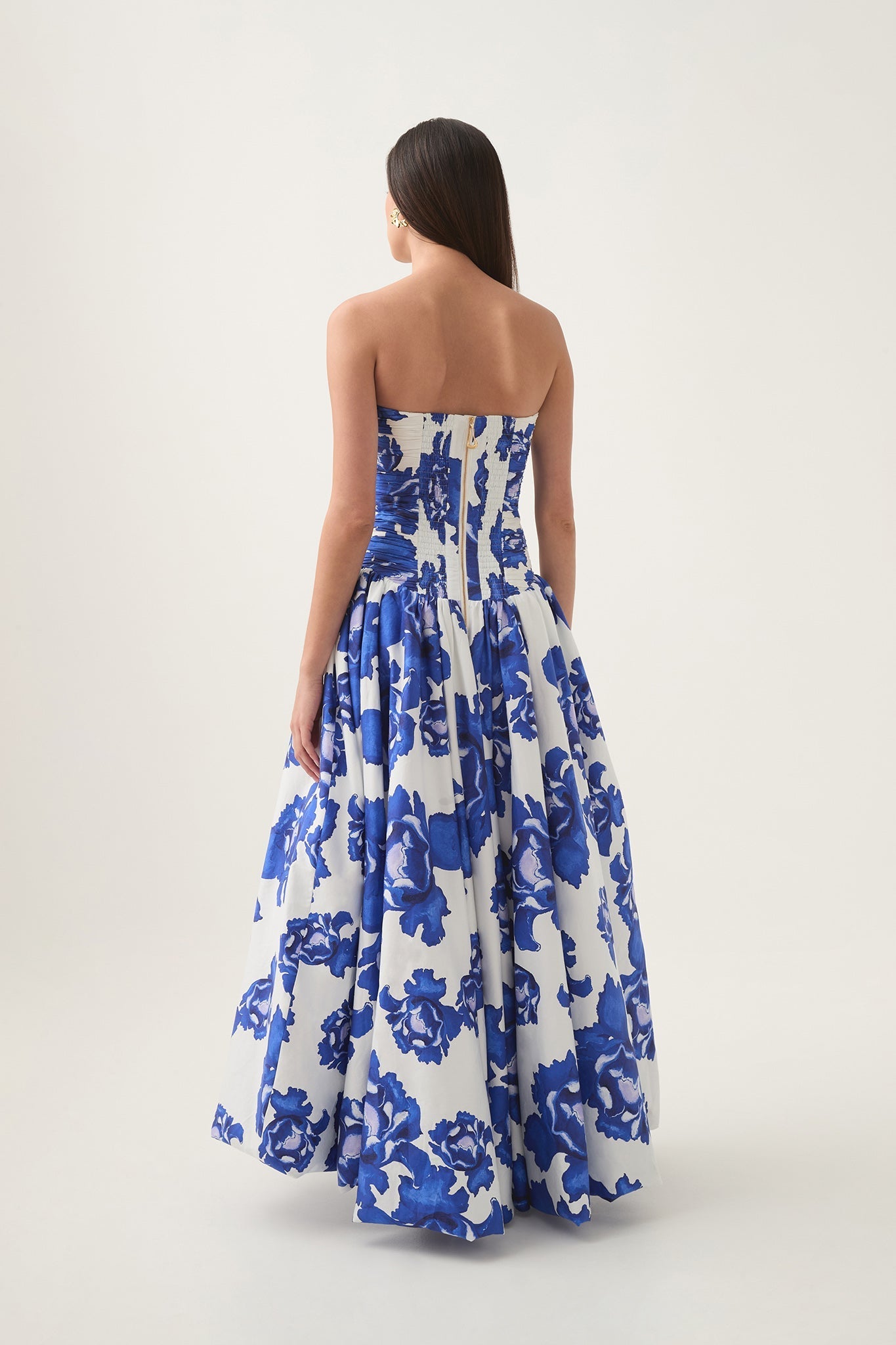 Amaya - Strapless Bubble Hem Gown