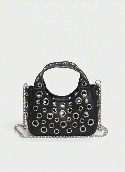 3250069 Shoulder Crossbody Eyelet Chain Small Bag *Preorder