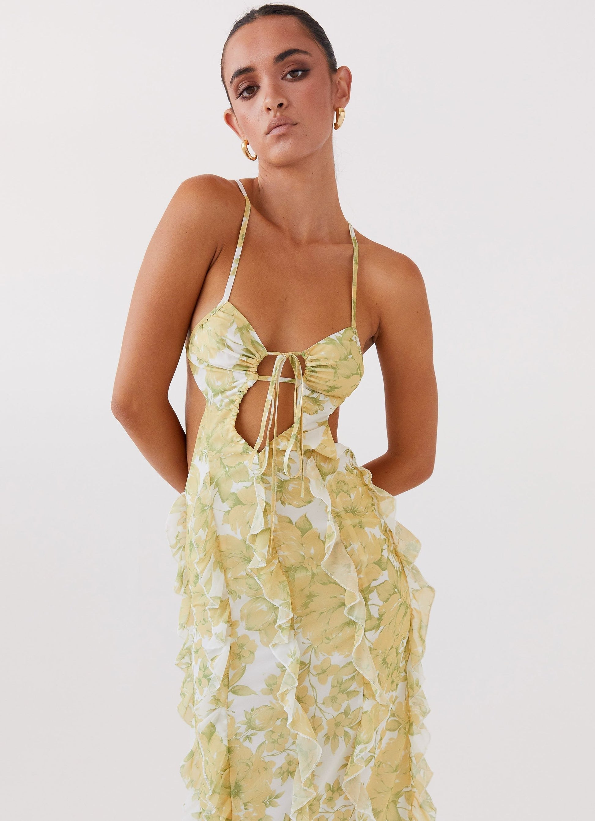 Tiana Sunset Kisses Ruffle Maxi Dress