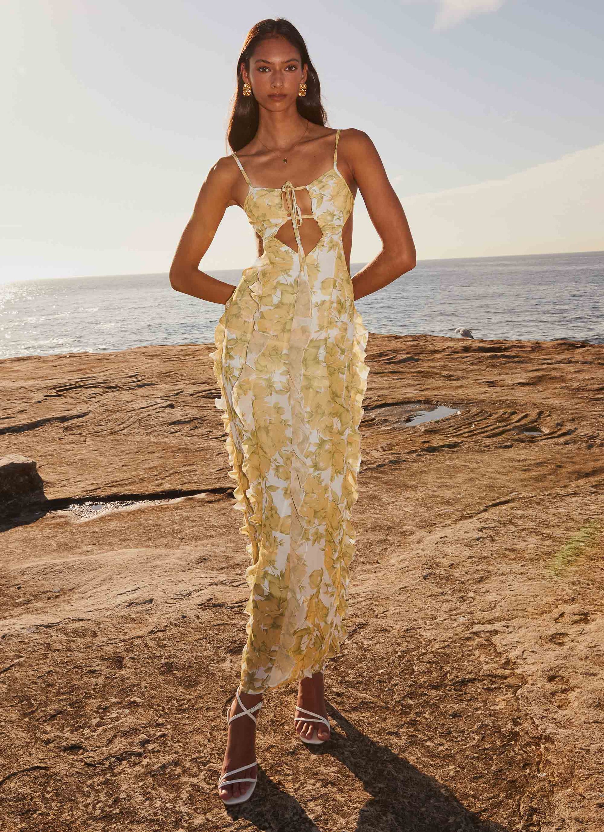 Tiana Sunset Kisses Ruffle Maxi Dress