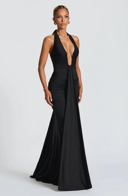 Zaria - Draped Jersey Maxi Dress
