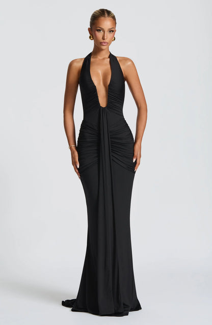 Zaria - Draped Jersey Maxi Dress