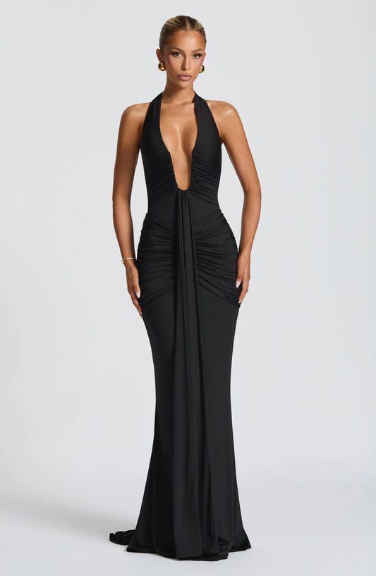 Zaria - Draped Jersey Maxi Dress