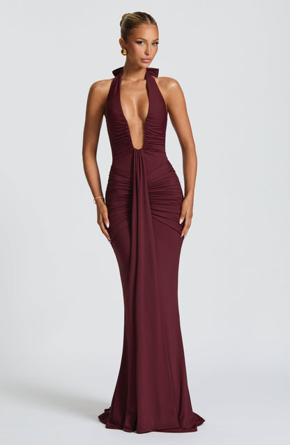 Zaria - Draped Jersey Maxi Dress