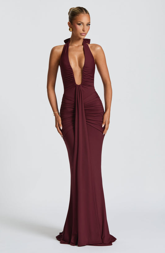 Zaria - Draped Jersey Maxi Dress