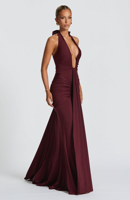 Zaria - Draped Jersey Maxi Dress