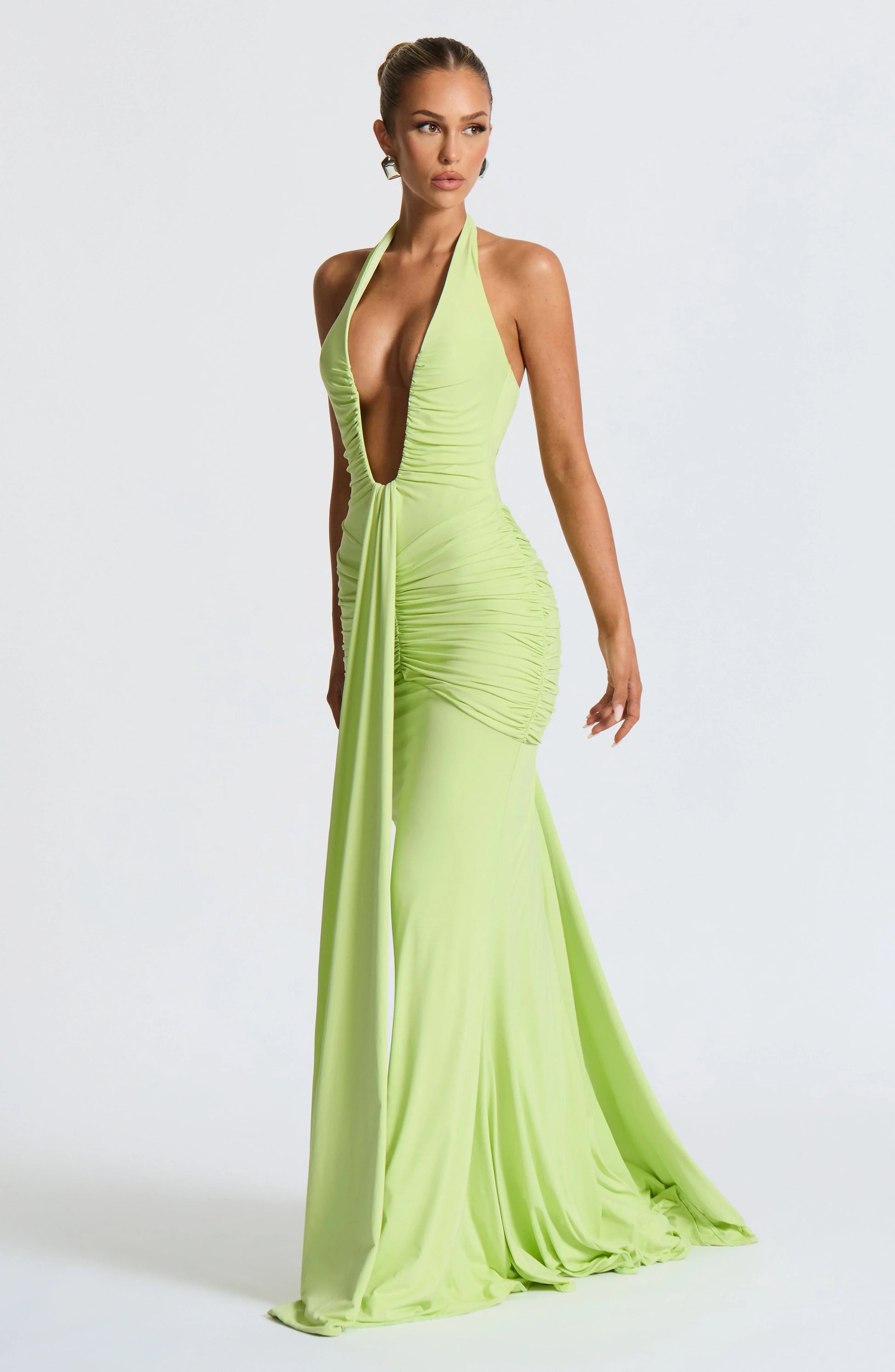 Zaria - Draped Jersey Maxi Dress