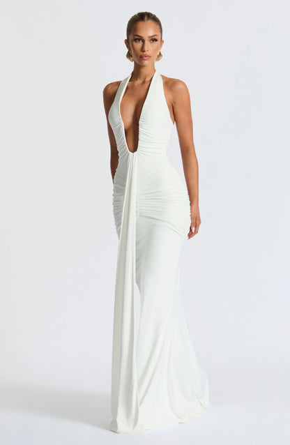 Zaria - Draped Jersey Maxi Dress